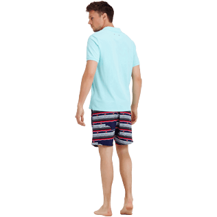 Uomo Altri Unita - Polo uomo in piqué di cotone tinta unita, Laguna backworn Uomo Altri Unita - Polo uomo in piqué di cotone tinta unita, Laguna backworn