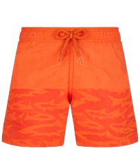Boys Others Magic - Boys Swim Trunks Water-reactive Requins 3D, Rust front worn view