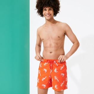 Men Classic Embroidered - Men Swim Trunks Embroidered 1983 Crevette et Poisson - Limited Edition, Medlar frontworn Men Classic Embroidered - Men Swim Trunks Embroidered 1983 Crevette et Poisson - Limited Edition, Medlar frontworn