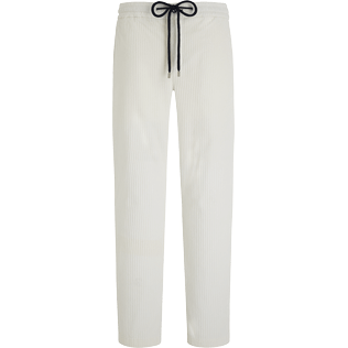 Hombre Autros Liso - Pantalones de chándal de pana de líneas grandes de color liso para hombre, Off white vista frontal