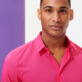 Hombre Autros Liso - Camisa en gasa de algodón de color liso unisex, Shocking pink detalles vista 1