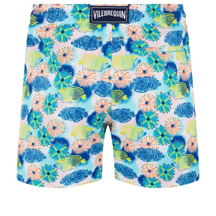 男款 Others 印制 - Men Swimwear Ultra-light and packable Urchins & Fishes, White 后视图