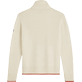 Men Wool Turtleneck Jacquard Sweater Off white back view