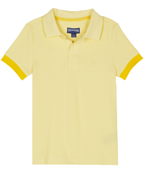 Boys Others Solid - Boys Cotton Pique Polo Shirt Solid, Popcorn front view