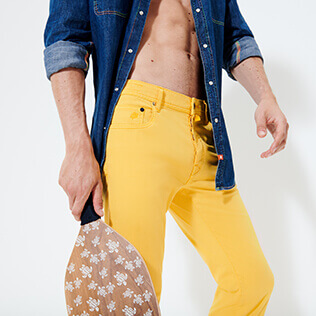 Homme AUTRES Uni - Pantalon homme 5 poches Lyocell, Curry supp1 Homme AUTRES Uni - Pantalon homme 5 poches Lyocell, Curry supp1