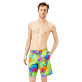 Men Long classic Printed - Men Swimwear Long Holi Party, Batik blue frontworn Men Long classic Printed - Men Swimwear Long Holi Party, Batik blue frontworn
