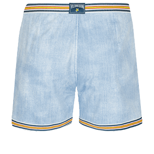 男款 112 印制 - 男士 1973 印花牛仔面料复古泳装, Denim back 男款 112 印制 - 男士 1973 印花牛仔面料复古泳装, Denim back