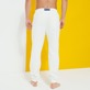 Men Others Solid - Men Jogger Cotton Pants Solid, Off white back worn view