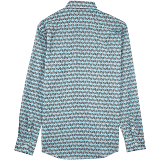 Chemises Imprimé - Chemise en voile de coton Fishes Cube, Azur back Chemises Imprimé - Chemise en voile de coton Fishes Cube, Azur back