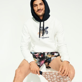 Picture of Men Others Printed - Men Cotton Hoodie Sweatshirt Ronde Des Tortues Fireworks, Off white details view 2 Picture of Men Others Printed - Men Cotton Hoodie Sweatshirt Ronde Des Tortues Fireworks, Off white details view 2