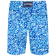Men Long classic Printed - Men Swimwear Long Ultra-light and packable Turtles Splash, Sea blue back view