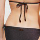 Women Fitted Solid - Women Bikini Bottom to be tied Changeant Shiny, Burgundy details view 2