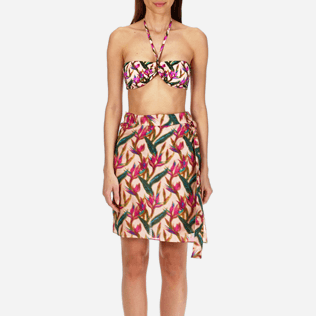 Women 014 Printed - Women Short Cotton Voile Pareo Skirt Mini Paradise 3D, Nude supp1 Women 014 Printed - Women Short Cotton Voile Pareo Skirt Mini Paradise 3D, Nude supp1