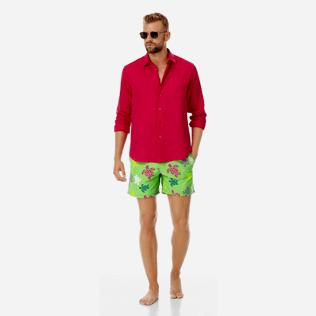 Herren Andere Uni - Solid Hemd aus Leinen für Herren, Stachelbeerenrot supp2 Herren Andere Uni - Solid Hemd aus Leinen für Herren, Stachelbeerenrot supp2