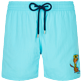 Men Embroidered Embroidered - Men Swim Trunks Embroidered The year of the tiger - Limited Edition, Lazulii blue front view