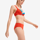 Damen High Waist Uni - Hochbund-Bikinihose für Damen – Vilebrequin x JCC+ – Limitierte Serie, Red polish frontworn Damen High Waist Uni - Hochbund-Bikinihose für Damen – Vilebrequin x JCC+ – Limitierte Serie, Red polish frontworn