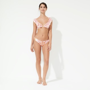 Mujer Braguitas Estampado - Braguita de bikini de talle medio con estampado Mandala para mujer, Camellia detalles vista 2