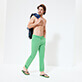 Uomo Altri Unita - Pantaloni uomo con girovita elasticizzato, Verde prato inglese dettagli vista 2