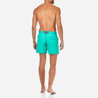 Men Classic / Moorea Printed - Water-reactive Sardines à l'Huile Swim shorts, Veronese green backworn Men Classic / Moorea Printed - Water-reactive Sardines à l'Huile Swim shorts, Veronese green backworn