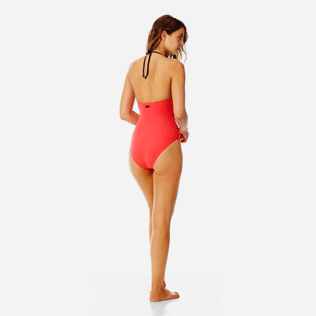 Women One piece Solid - Women one piece swimsuit Neoprene, Hibiscus backworn Women One piece Solid - Women one piece swimsuit Neoprene, Hibiscus backworn