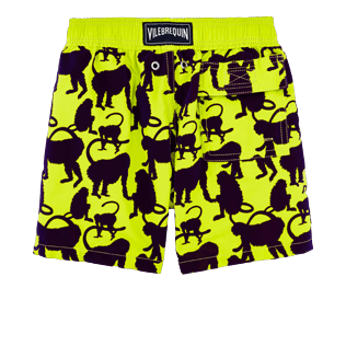 Niños Corte Clásico Estampado - Bañador con estampado Flocked Happy Monkeys para niño, Chartreuse back Niños Corte Clásico Estampado - Bañador con estampado Flocked Happy Monkeys para niño, Chartreuse back