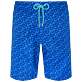 男款 Long classic 印制 - 男士 Micro Ronde Des Tortues 超轻便携长款泳裤, Sea blue 正面图