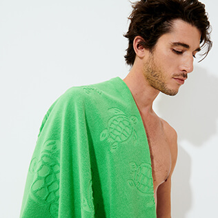 Autros Liso - Futa de tejido terry con estampado Turtles Jacquard, Hierba verde supp1 Autros Liso - Futa de tejido terry con estampado Turtles Jacquard, Hierba verde supp1