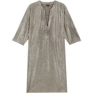 Women Others Solid - Women Lurex mesh Beach Cover-up Solid, Dore front Women Others Solid - Women Lurex mesh Beach Cover-up Solid, Dore front