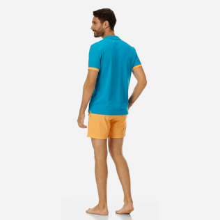 Hombre Autros Liso - Polo en piqué de algodón de color liso para hombre, Seychelles backworn Hombre Autros Liso - Polo en piqué de algodón de color liso para hombre, Seychelles backworn