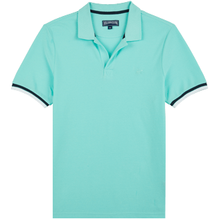 Hombre Autros Liso - Polo en piqué de algodón de color liso para hombre, Laguna front Hombre Autros Liso - Polo en piqué de algodón de color liso para hombre, Laguna front