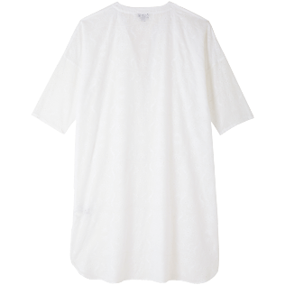 Mujer Autros Bordado - Vestido de playa de algodón con bordado inglés para mujer, Blanco vista trasera