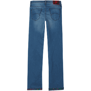 Hombre Autros Estampado - Vaqueros con 5 bolsillos y estampado Tropical Turtles para hombre, Med denim w2 back Hombre Autros Estampado - Vaqueros con 5 bolsillos y estampado Tropical Turtles para hombre, Med denim w2 back