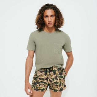Men Others Printed - Men Stretch Swimwear Large Camo - Vilebrequin x Palm Angels, Army details view 1