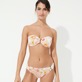 Mujer Bandeau Estampado - Top de bikini de corte bandeau con estampado Kaleidoscope para mujer, Camellia detalles vista 1