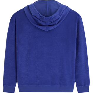 Men Others Solid - Men Terry Sweatshirt Solid, Purple blue back view
