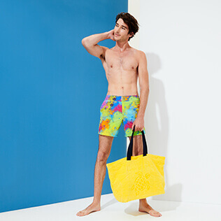 Autros Liso - Bolsa de playa grande de tejido terry con estampado jacquard liso, Safran supp1 Autros Liso - Bolsa de playa grande de tejido terry con estampado jacquard liso, Safran supp1