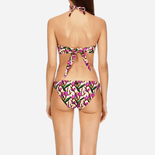 Mujer Bandeau Estampado - Top de bikini bandeau con estampado Mini Paradise 3D para mujer, Nude supp2 Mujer Bandeau Estampado - Top de bikini bandeau con estampado Mini Paradise 3D para mujer, Nude supp2