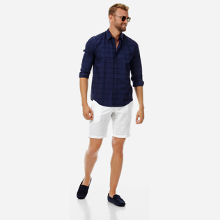 Altri Grafico - Camicia unisex in cotone Carreaux, Blu marine supp2 Altri Grafico - Camicia unisex in cotone Carreaux, Blu marine supp2