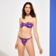 Mujer Bandeau Estampado - Top de bikini de corte bandeau con estampado Hypno Shell para mujer, Azul marino detalles vista 4