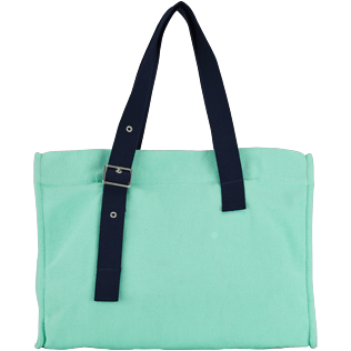 AUTRES Uni - Grand Sac de Plage en Coton Uni, Menthe back AUTRES Uni - Grand Sac de Plage en Coton Uni, Menthe back