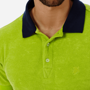 Men Others Solid - Men Terry Cloth Polo Shirt Solid Contrasted, Cactus supp1 Men Others Solid - Men Terry Cloth Polo Shirt Solid Contrasted, Cactus supp1