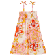 Mädchen Andere Bedruckt - Kaleidoscope Kleid aus Baumwolle für Mädchen, Camellia Vorderansicht Mädchen Andere Bedruckt - Kaleidoscope Kleid aus Baumwolle für Mädchen, Camellia Vorderansicht