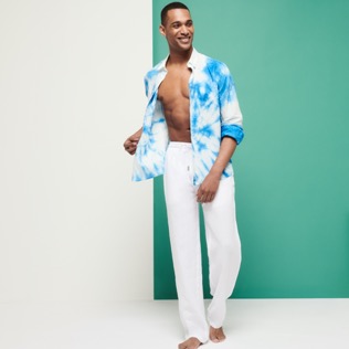 Homme AUTRES Uni - Pantalon en Lin homme uni, Blanc supp3 Homme AUTRES Uni - Pantalon en Lin homme uni, Blanc supp3
