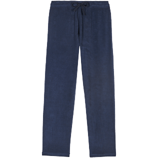 Men Others Solid - Unisex Terry Pants, Navy front view