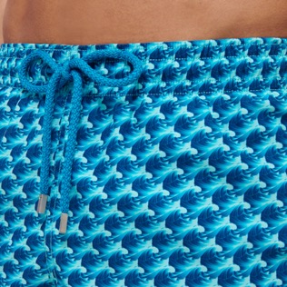 Herren Klassische Bedruckt - Micro Waves Badeshorts für Herren, Lazulii blue Details Ansicht 1
