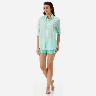 AUTRES Uni - Chemise en voile de coton Unisexe Unie, Menthe supp3 AUTRES Uni - Chemise en voile de coton Unisexe Unie, Menthe supp3