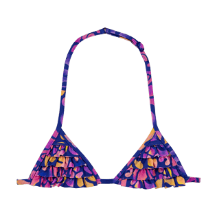 Bambina Altri Stampato - Top bikini bambina a triangolo Phuket, Blu mare front Bambina Altri Stampato - Top bikini bambina a triangolo Phuket, Blu mare front