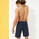 Men Others Printed - Men embroidered Bermuda Shorts 2009 Les Requins, Navy back worn view