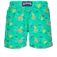 Men Classic Embroidered - Men Swim Trunks Embroidered 1994 Presse-Citron - Limited Edition, Veronese green back view