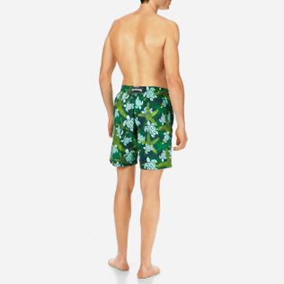 Men Long Printed - Men Long Swimtrunks Starlettes & Turtles Vintage, Malachite green backworn Men Long Printed - Men Long Swimtrunks Starlettes & Turtles Vintage, Malachite green backworn